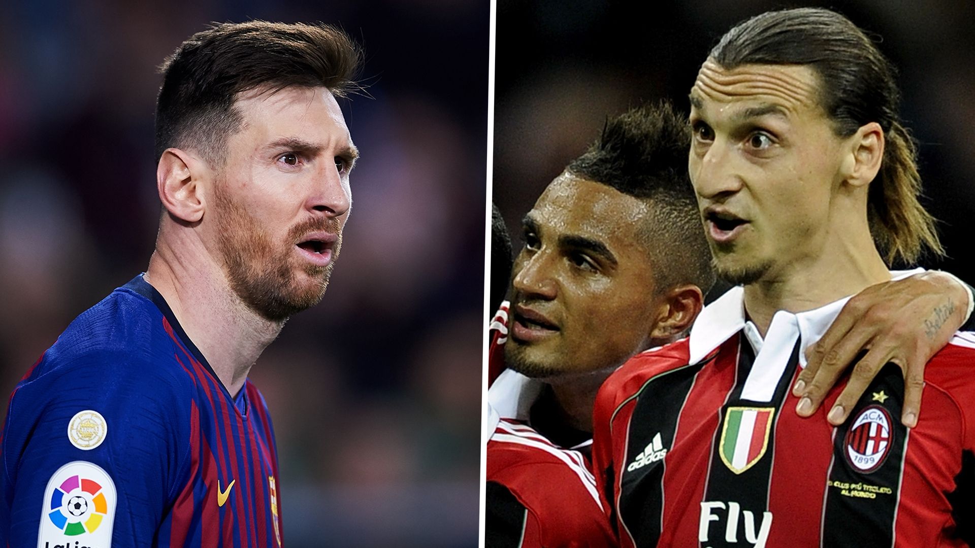 Lionel Messi Kevin-Prince Boateng Zlatan Ibrahimovic