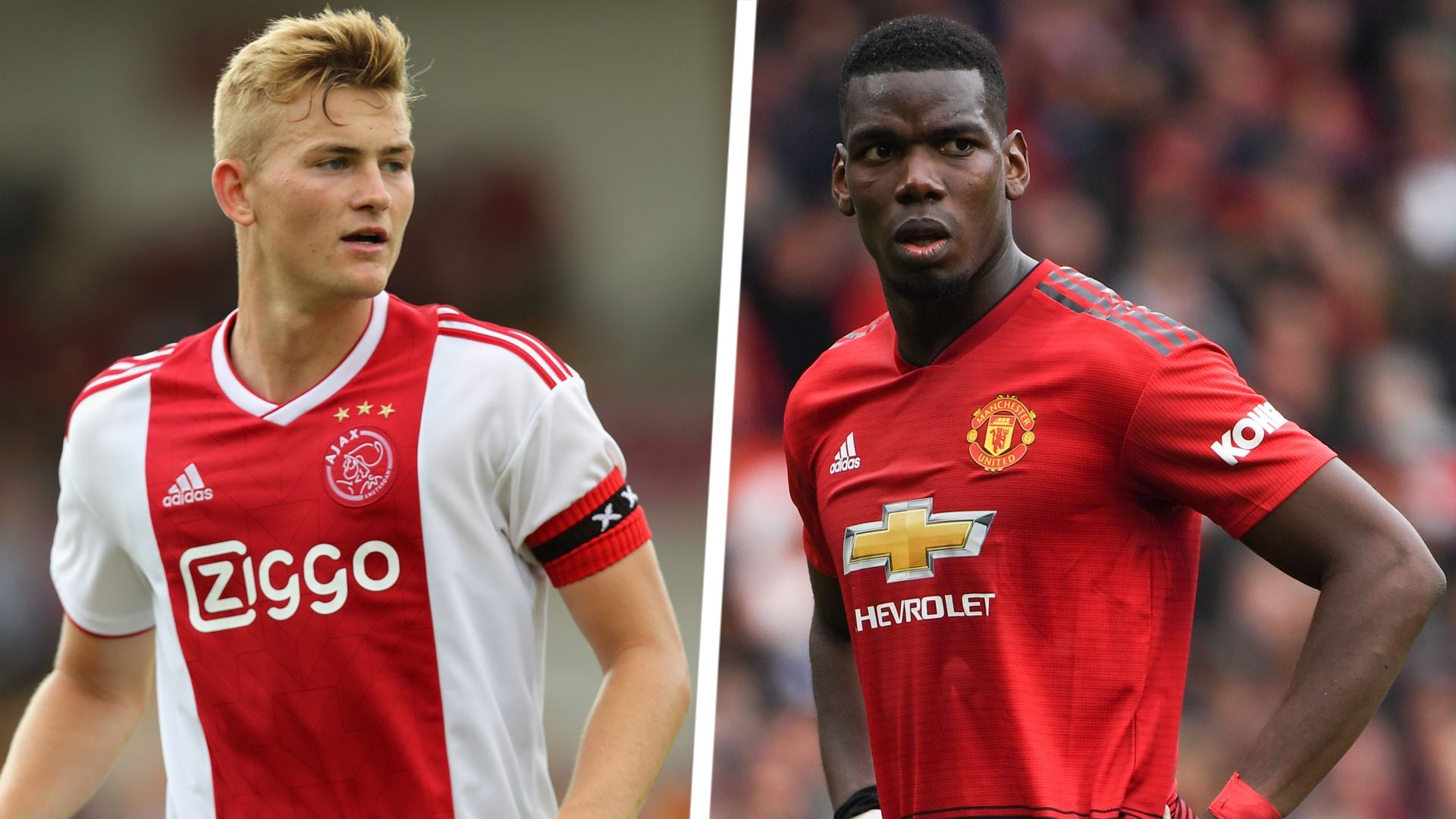 Matthijs de Ligt and Paul Pogba