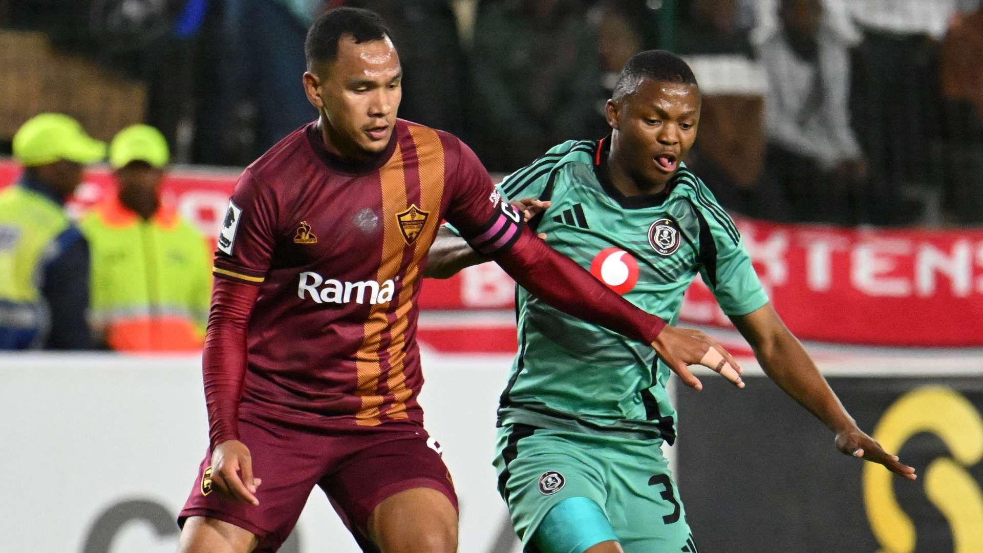 Fawaaz Basadien and Mohau Nkota, Stellenbosch vs Orlando Pirates