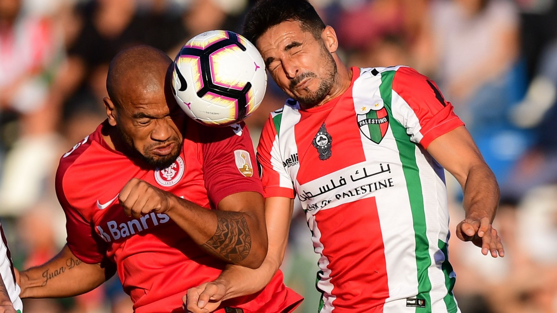 Rodrigo Moledo Alejandro Gonzalez Palestino Internacional Copa Libertadores 06032019