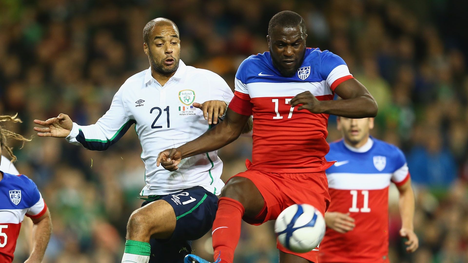 David McGoldrick Jozy Altidore Ireland USA 11182014