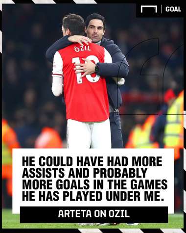Mikel Arteta Mesut Ozil Arsenal GFX