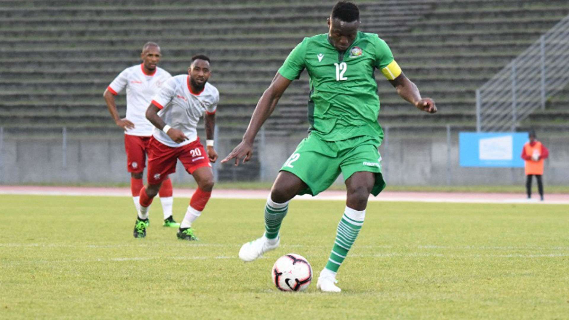 Victor Wanyama scores from the penalty for Harambee Stars.