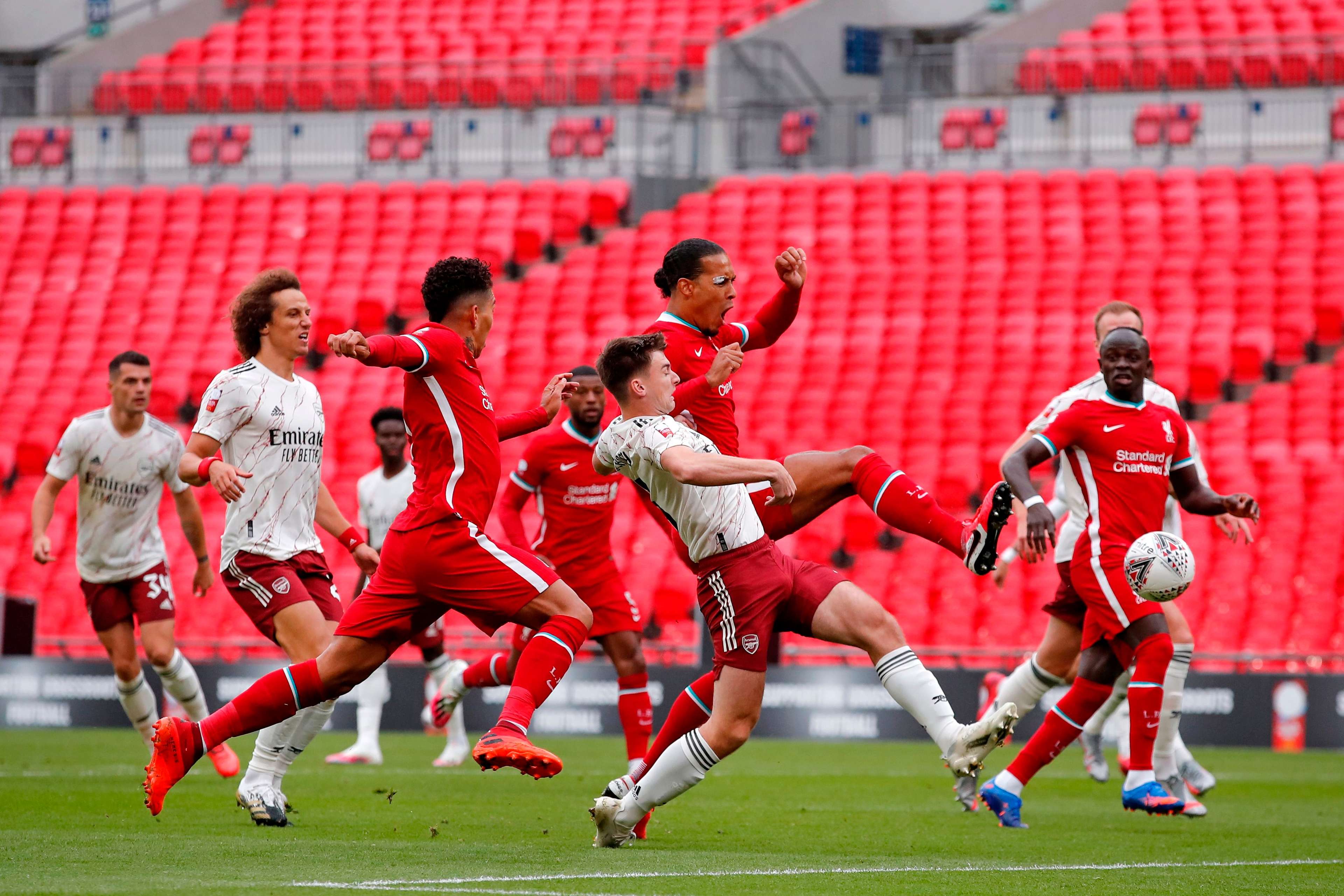 Virgil van Dijk Arsenal Liverpool Community Shield 2020