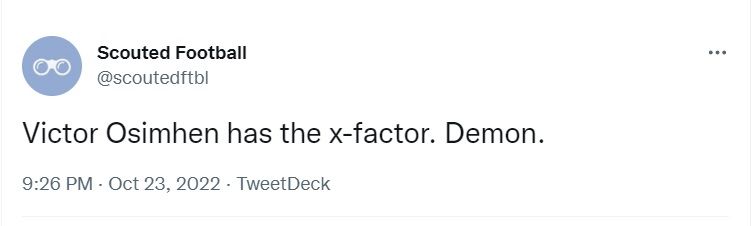 Osimhen tweet 2