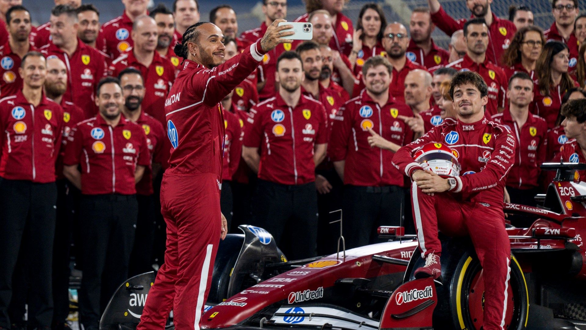 Ferrari Hamilton Leclerc