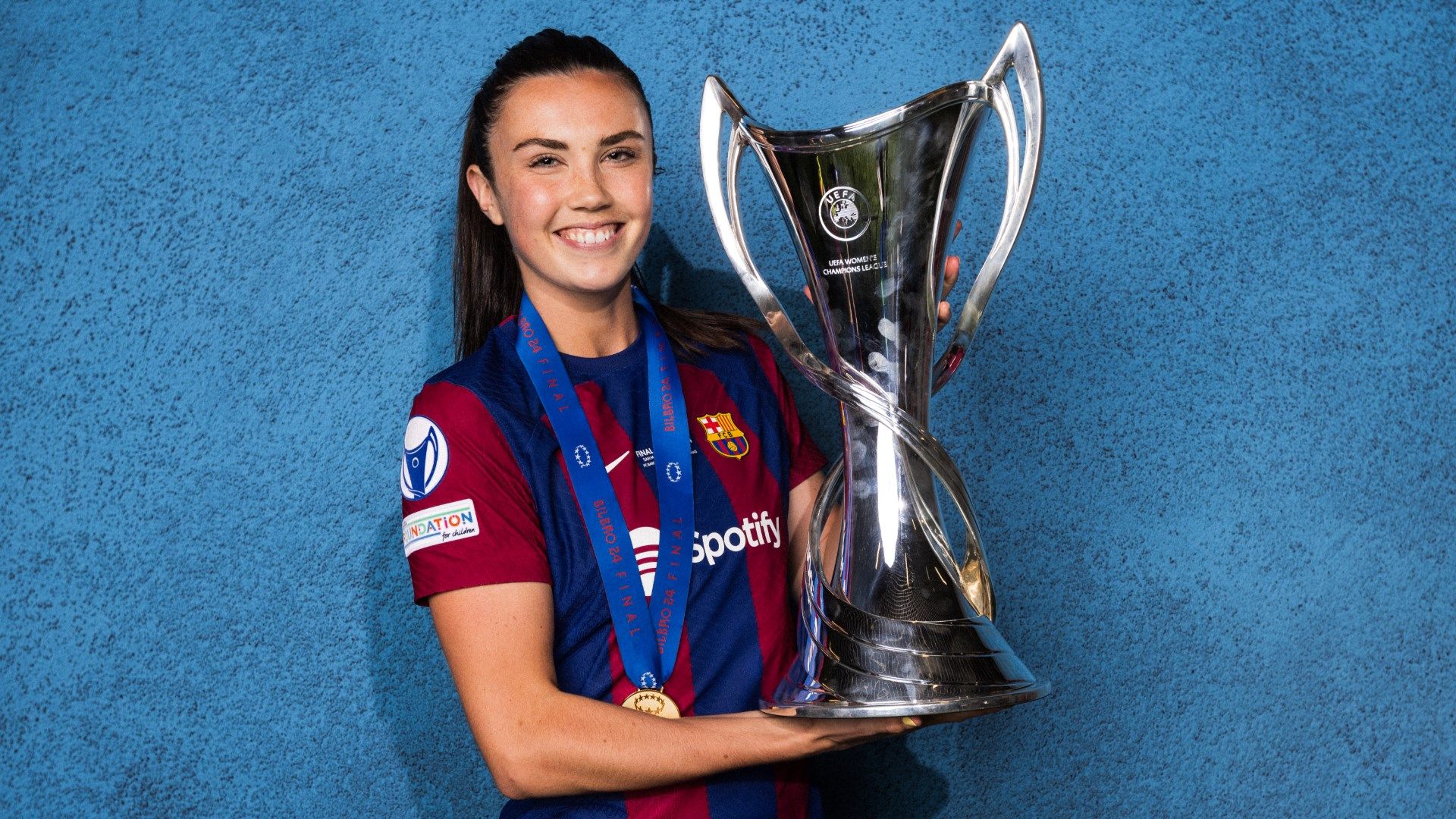 Ingrid Engen Barcelona Women's Champions League trophy 2023-24