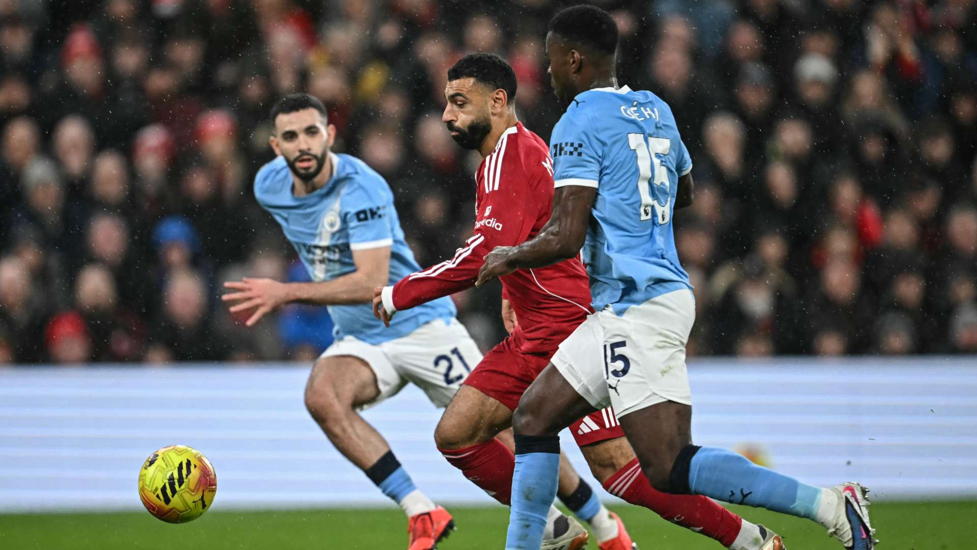 Mohamed Salah Marc Guehi Liverpool Manchester City 2025-26