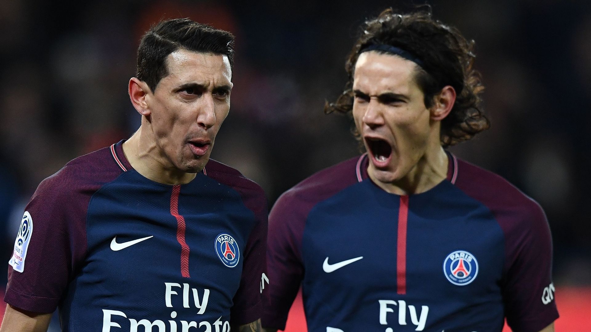 Angel Di Maria, Edinson Cavani, PSG