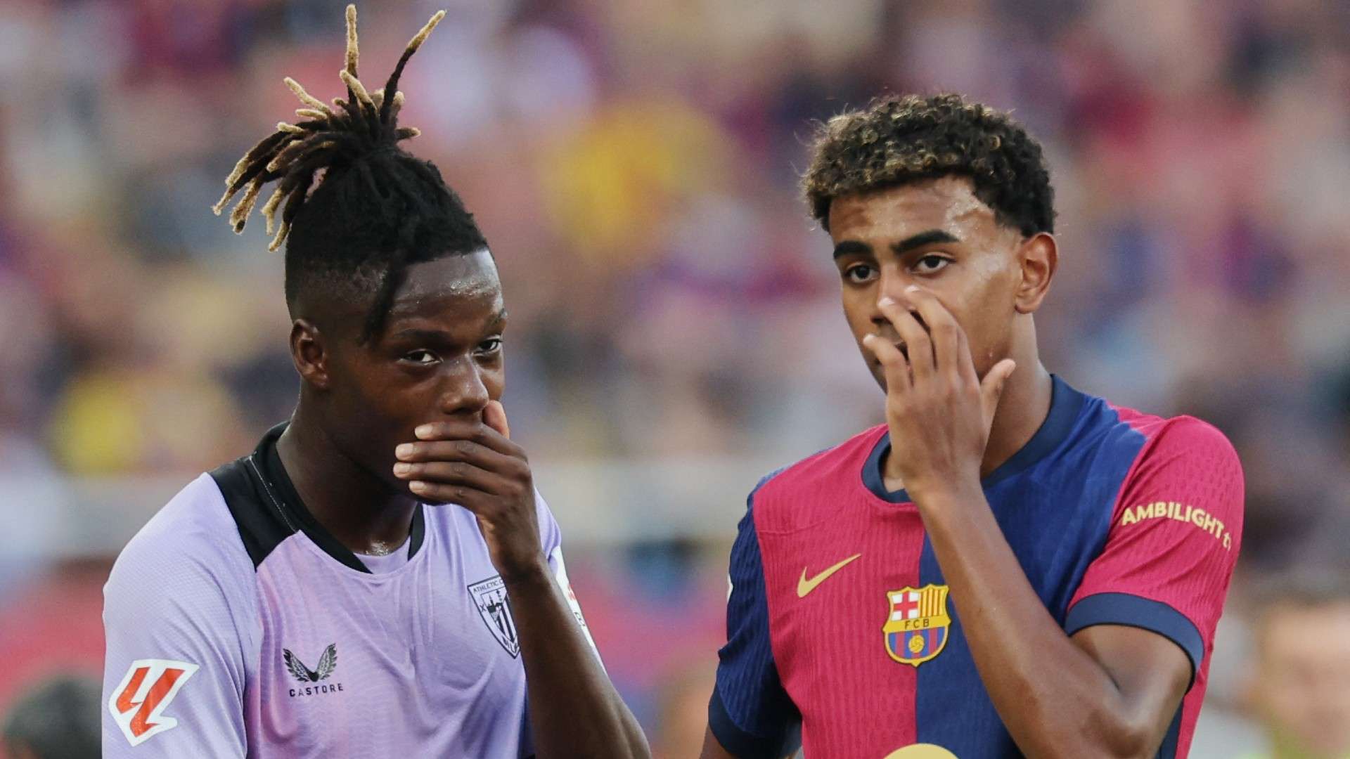 He's not very intense' - Lamine Yamal explains how he exploited 'good friend' Nico Williams' weakness to score as Barcelona beat Athletic Club | Goal.com