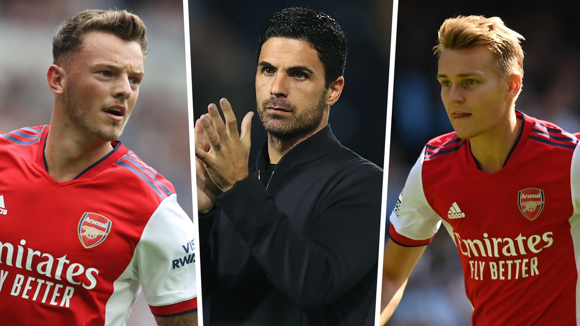Ben White Mikel Arteta Martin Odegaard