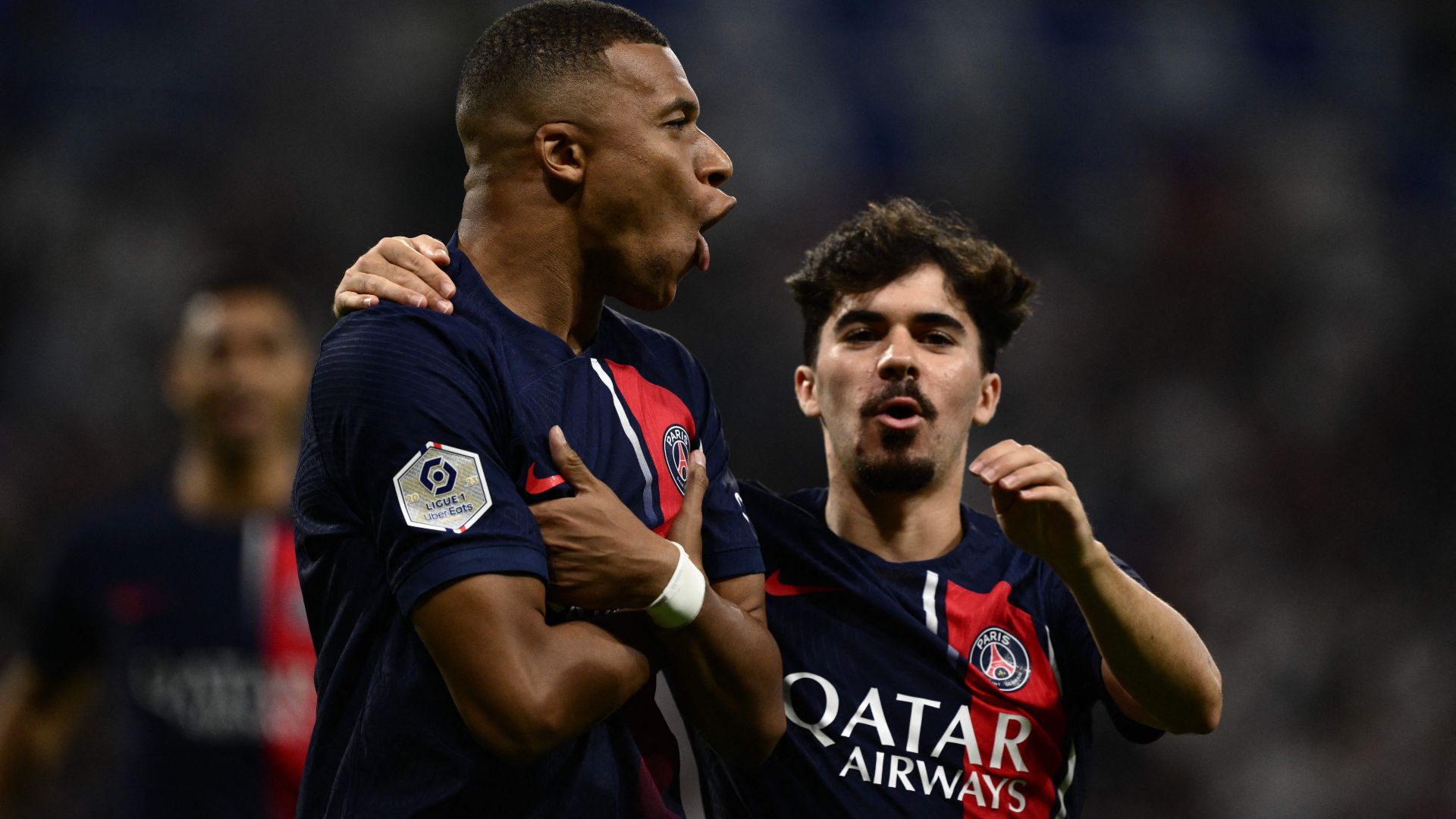 Kylian Mbappe Vitinha Lyon PSG Ligue 1 03092023