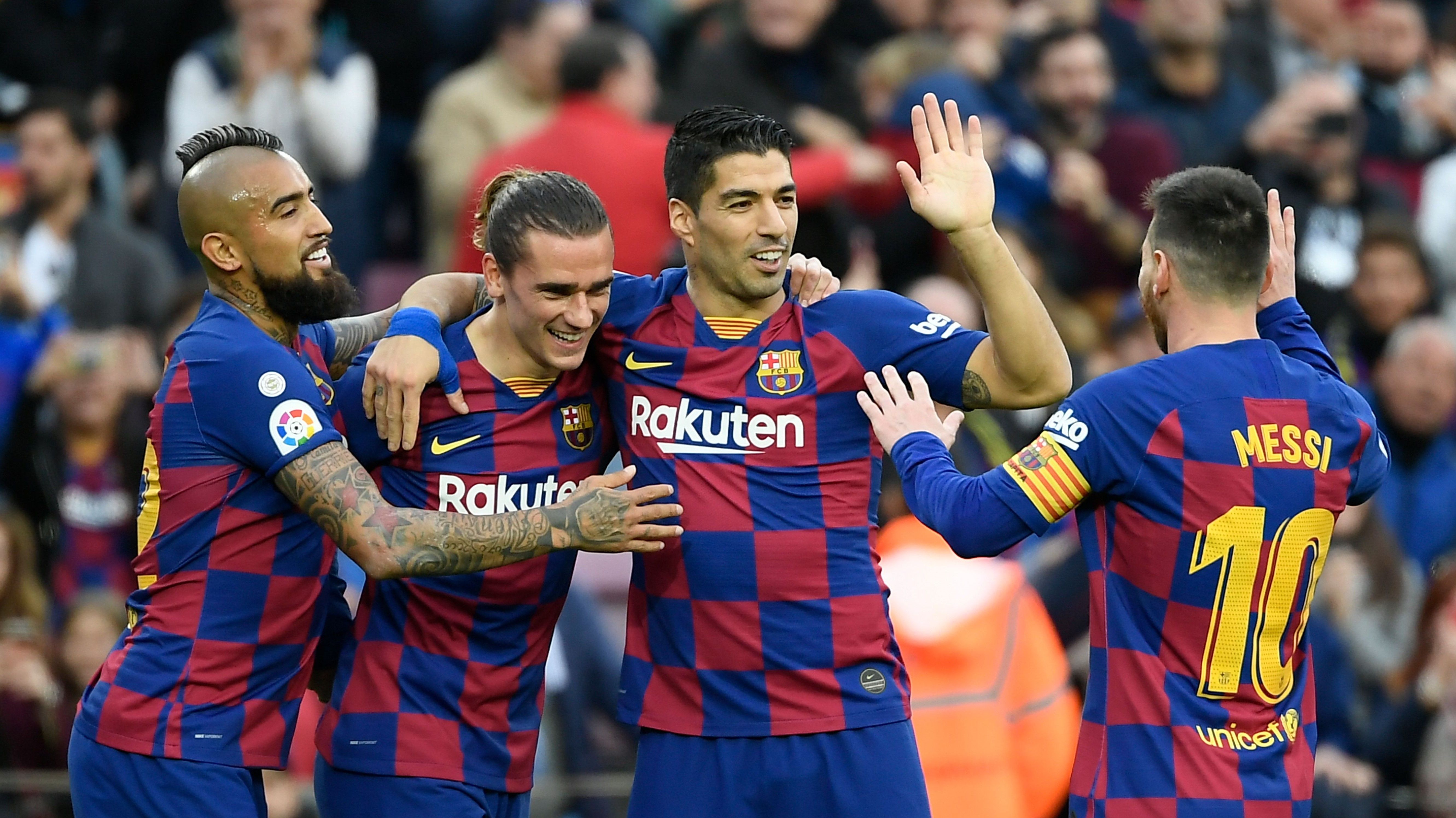 Arturo Vidal Antoine Griezmann Luis Suarez Lionel Messi Barcelona Alavés LaLiga 21122019