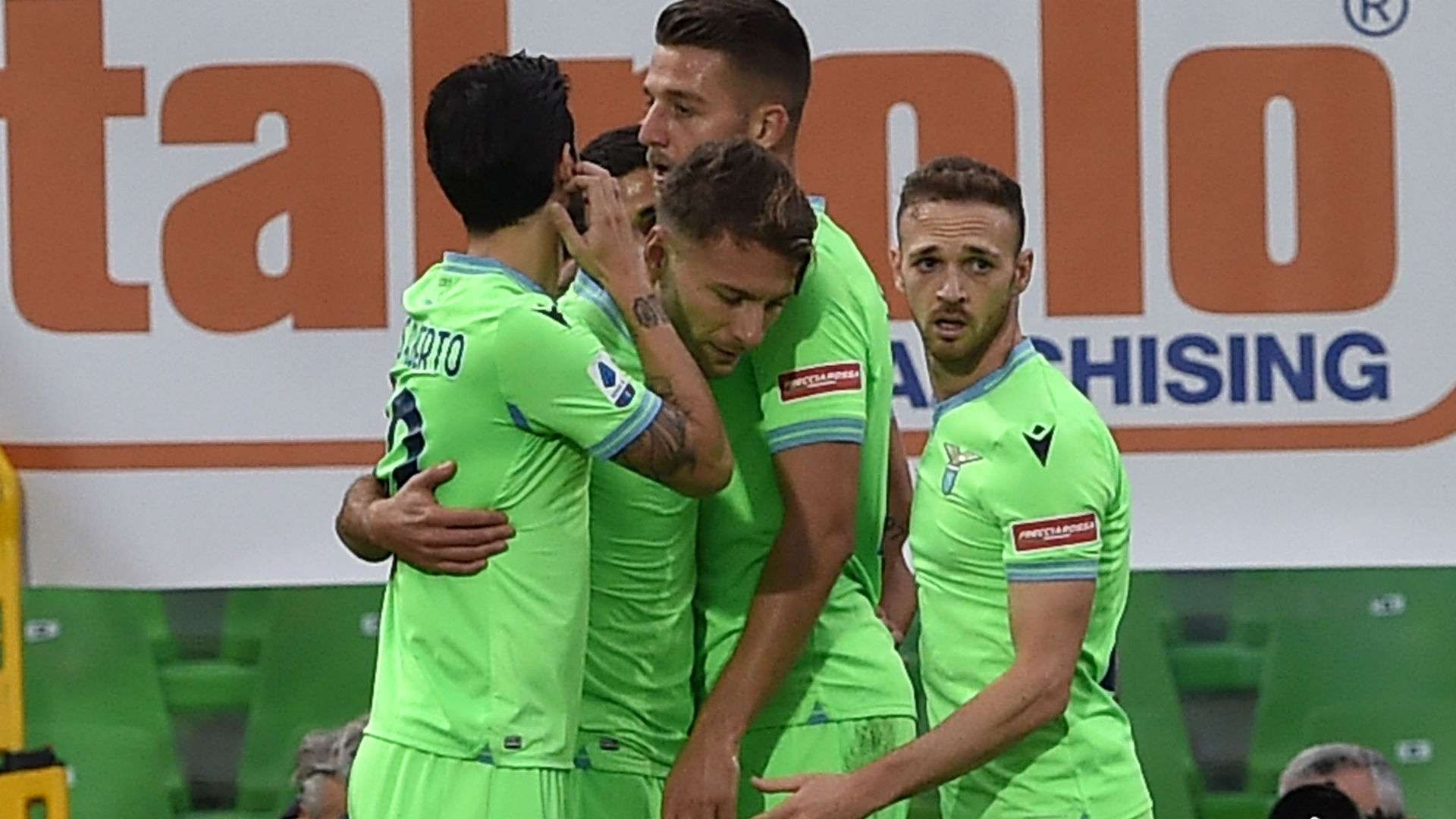 Immobile celebrating Spezia Lazio Serie A