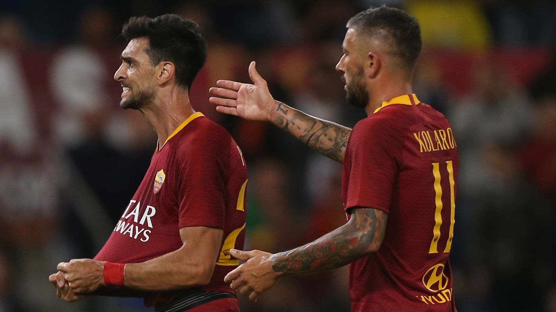 Javier Pastore Aleksander Kolarov Roma Frosinone Serie A