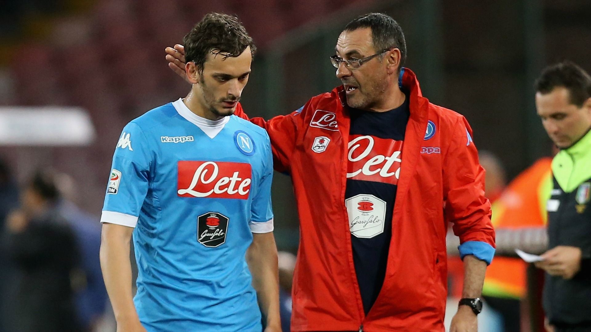 Manolo Gabbiadini Maurizio Sarri Napoli Bologna Serie A 19042016