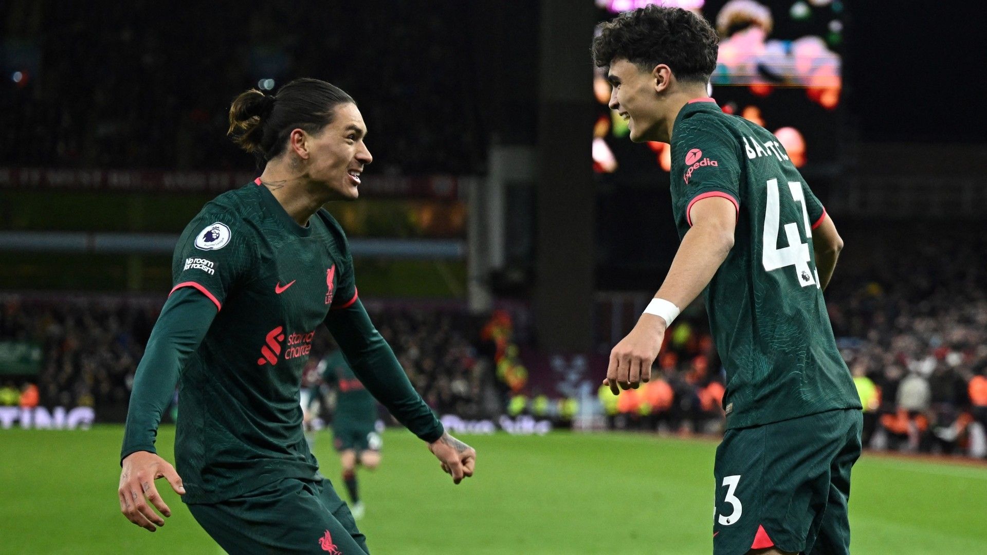 Darwin Nunez Stefan Bajcetic Liverpool 2022-23