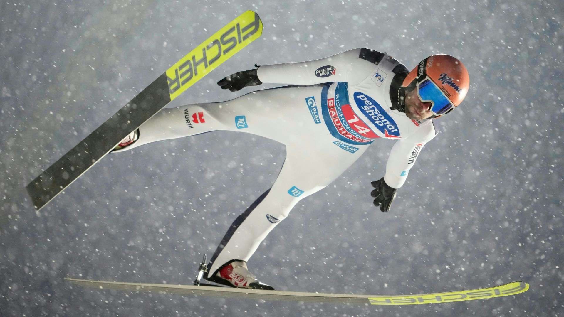 Germany's Pius Paschke soars through the air
