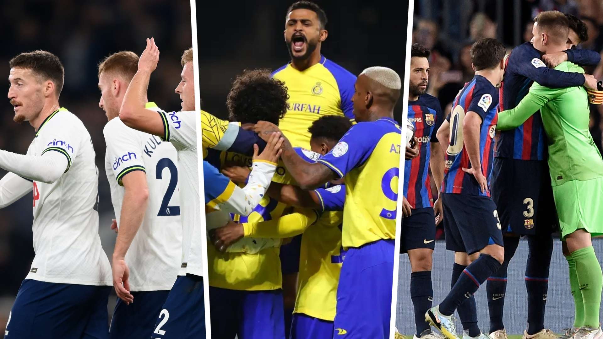 barcelona - nassr - tottenham