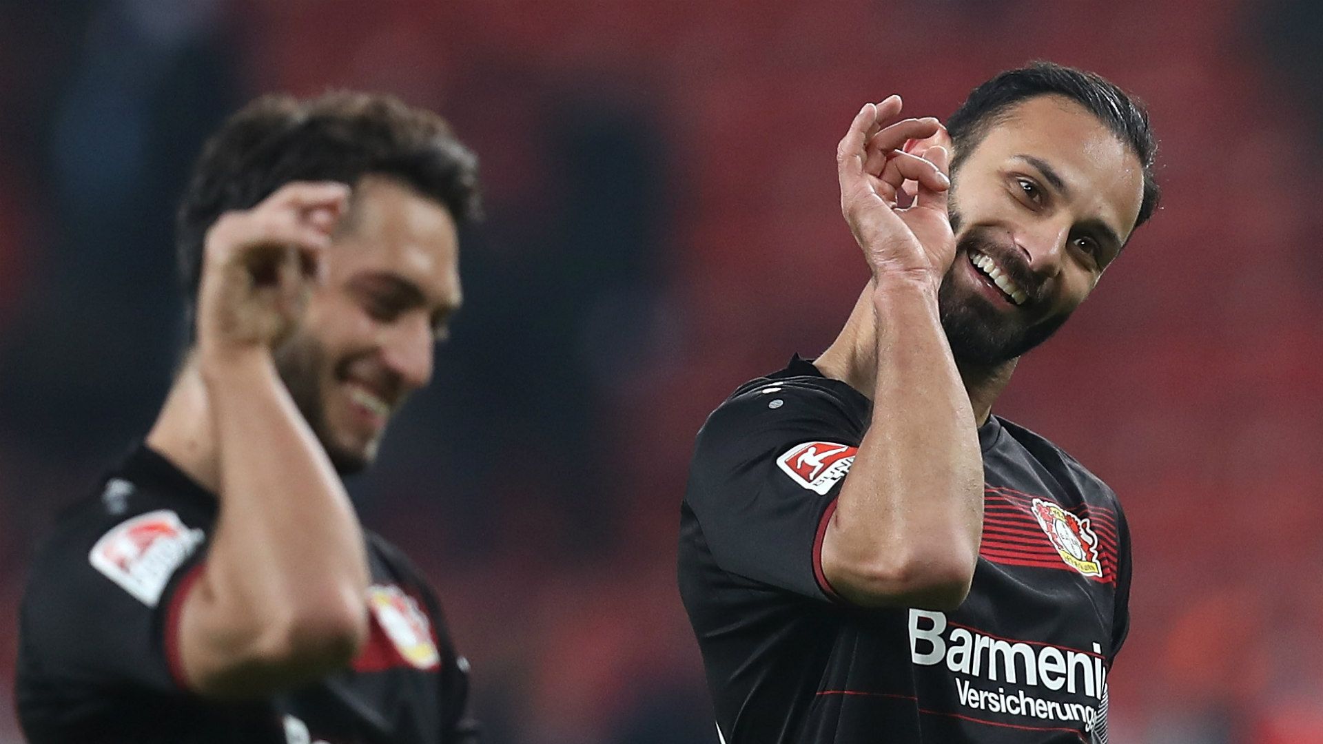 Hakan Calhanoglu Omer Toprak Bayer Leverkusen 22012017