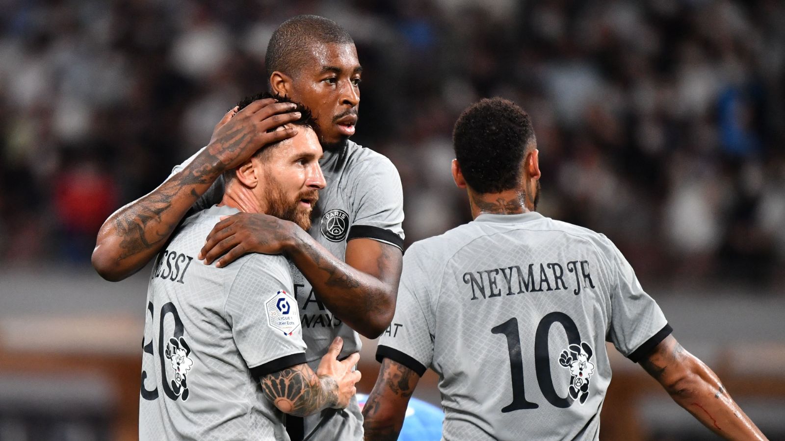 Presnel Kimpembe Lionel Messi Neymar PSG