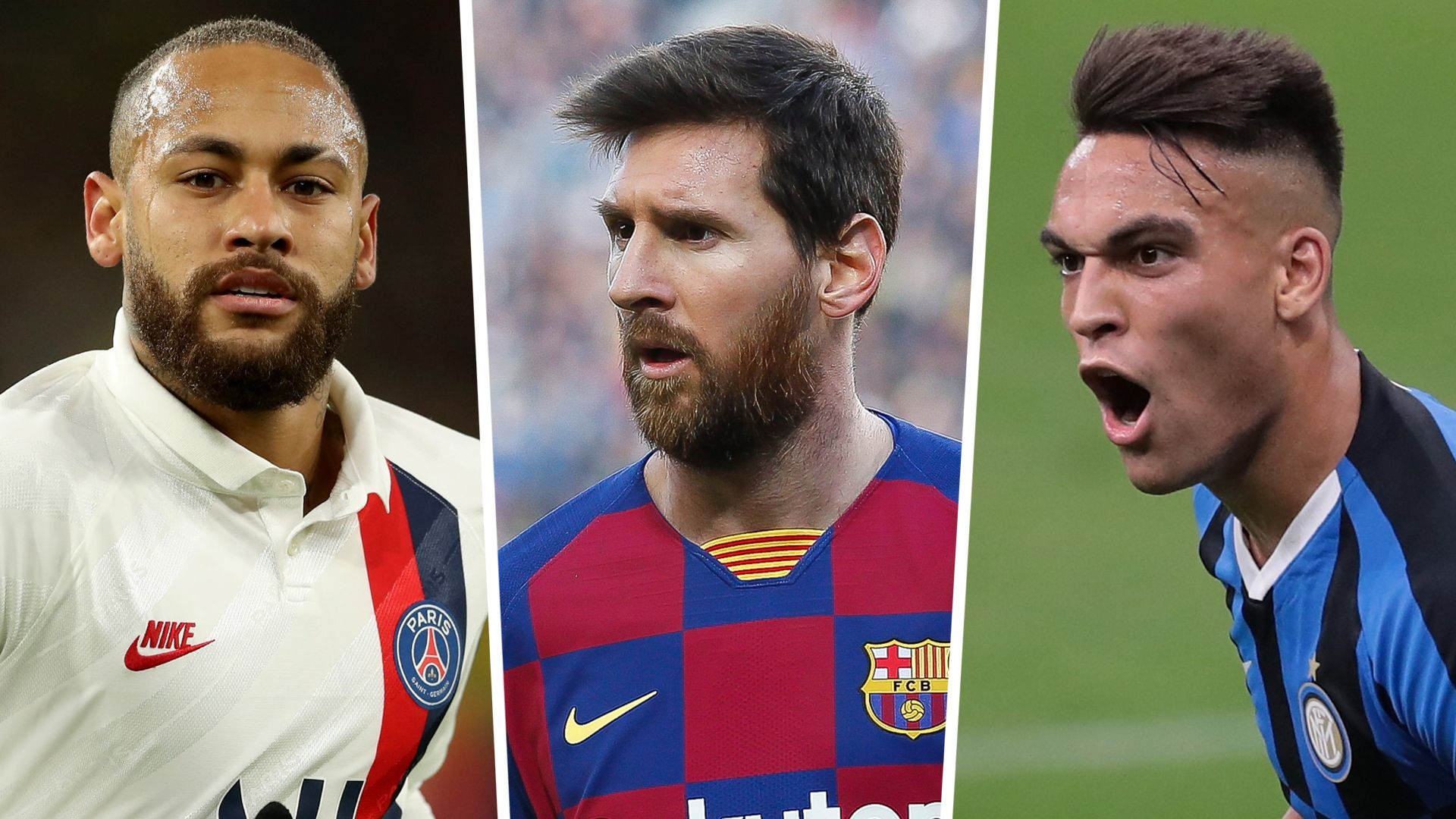 Neymar Lionel Messi Lautaro Martinez Barcelona