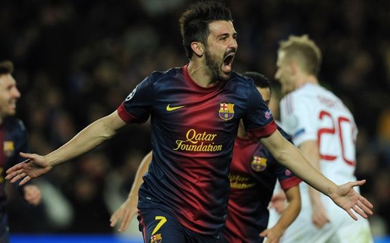 David Villa - Barcelona-Milan
