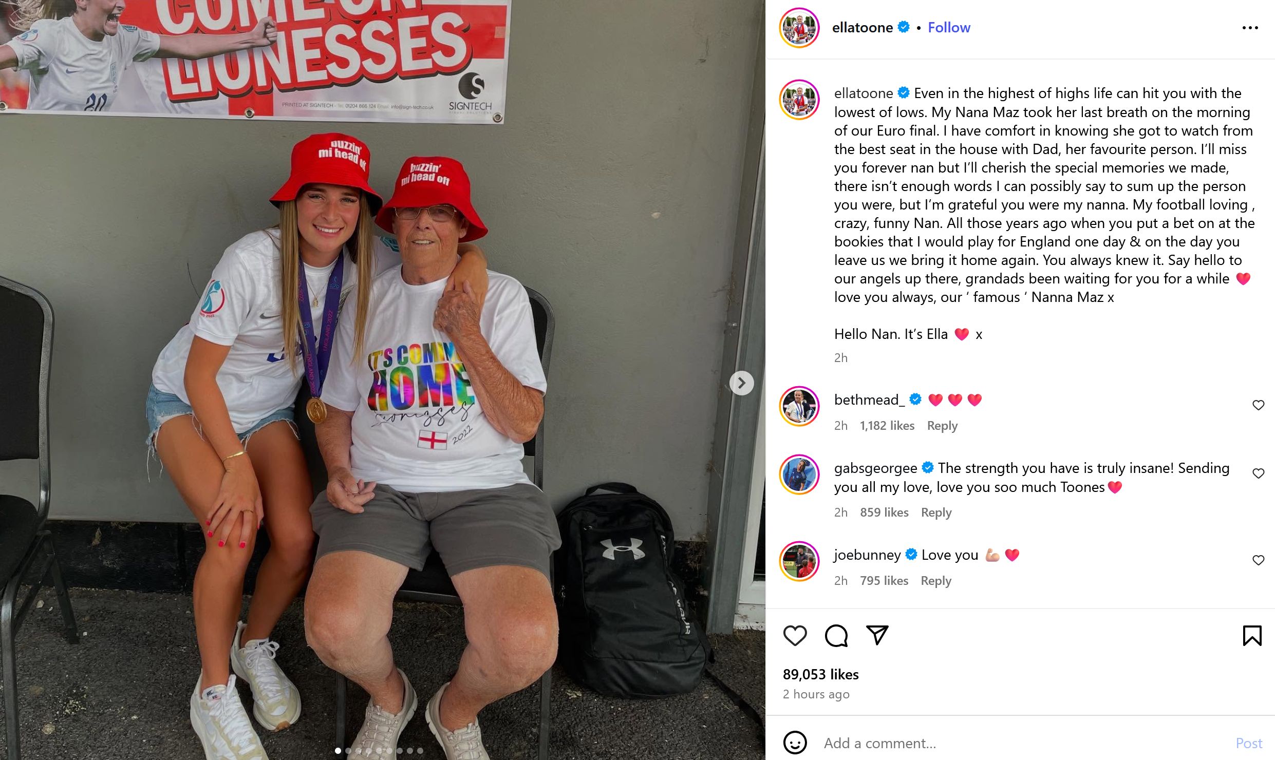 Ella Toone Instagram