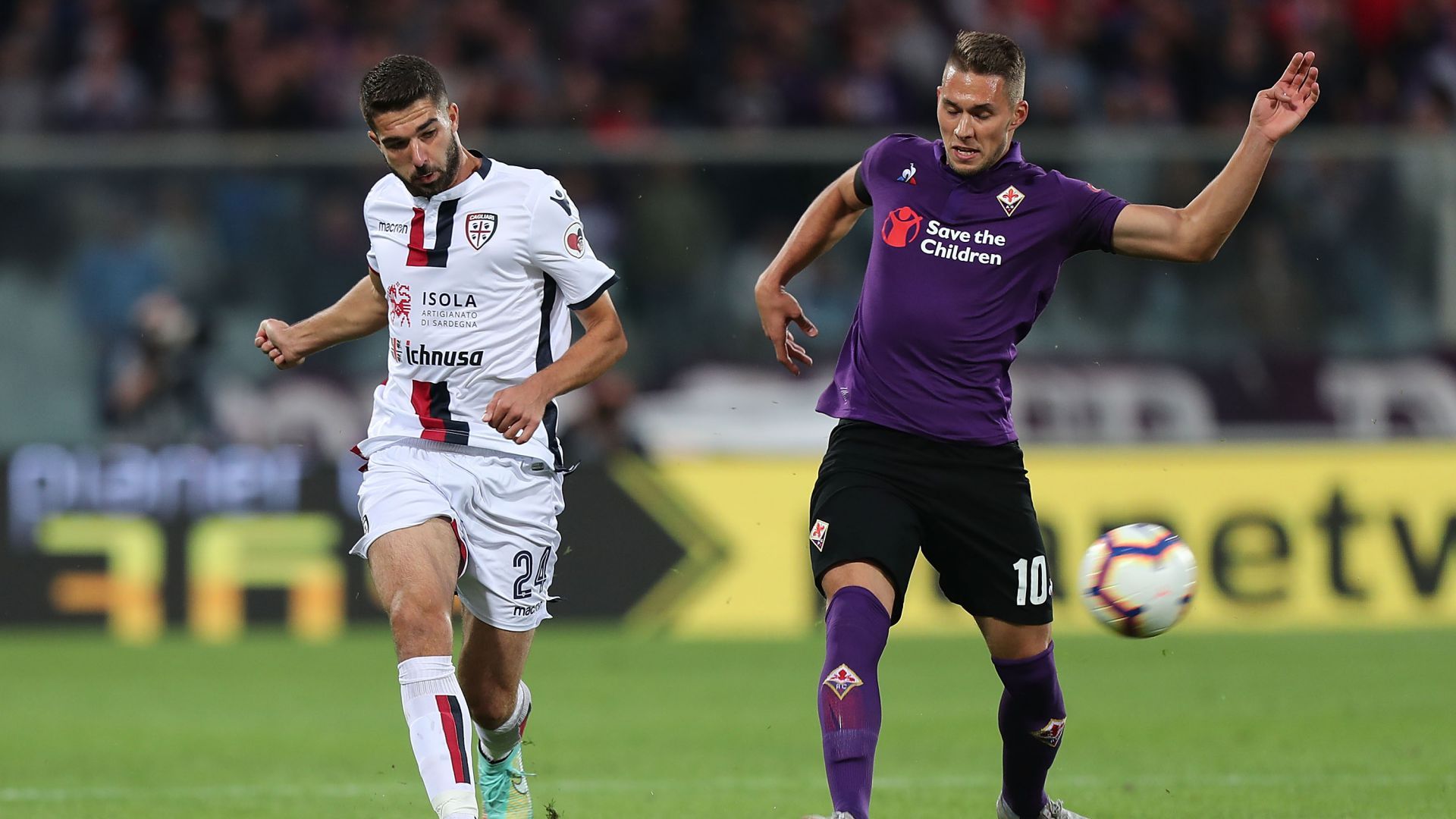 Marko Pjaca Paolo Farago Fiorentina Cagliari Serie A