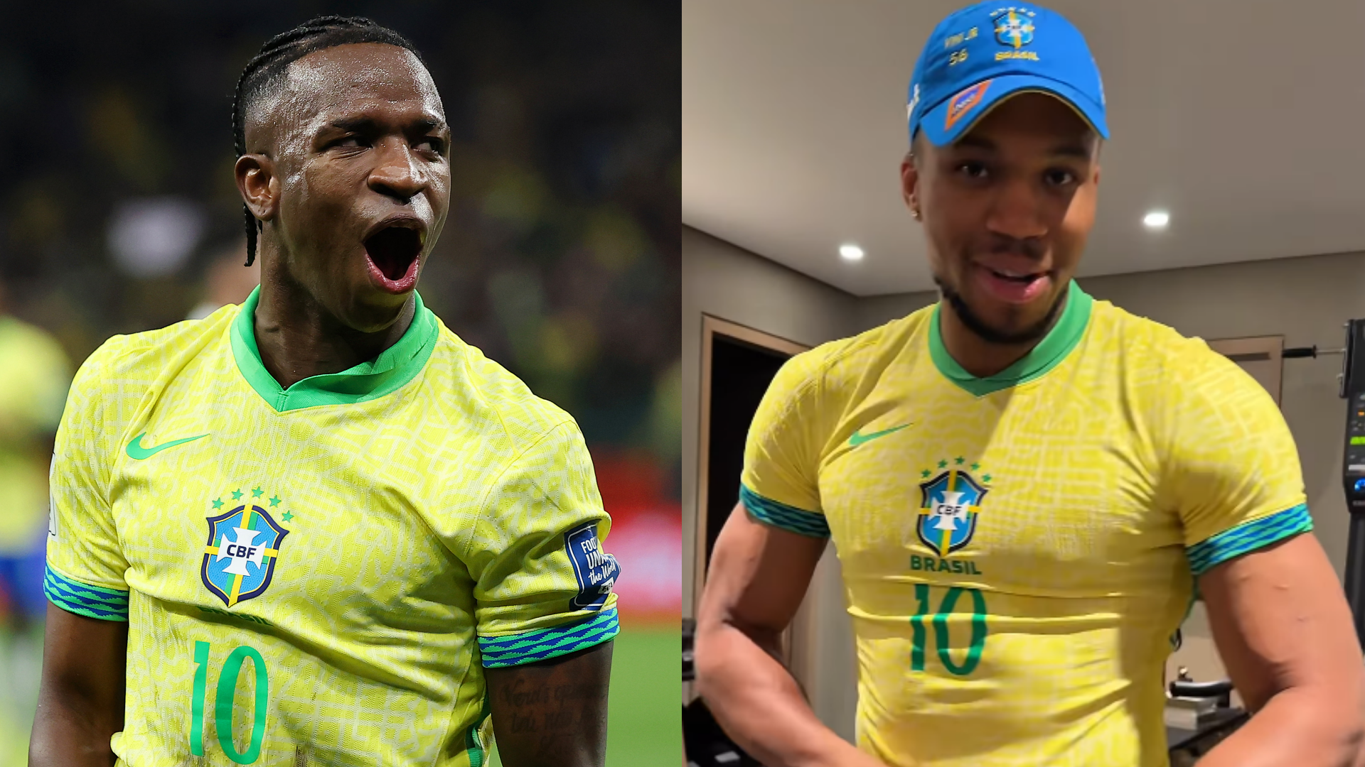 VIDEO: 'The shirt's a bit small!' - 6ft 11in NBA superstar Giannis Antetokounmpo shows off gifts from Real Madrid ‘Galactico’ Vinicius Jr | Goal.com UK