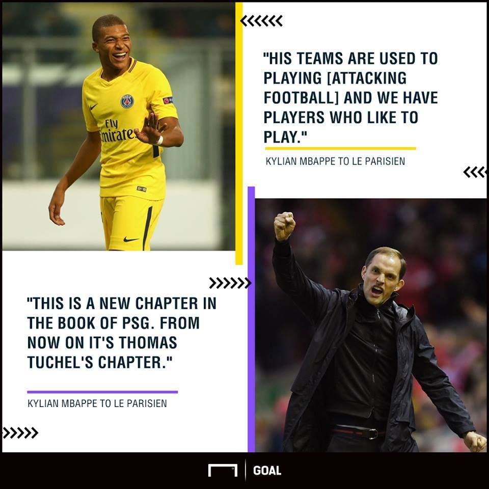 Kylian Mbappe on Thomas Tuchel