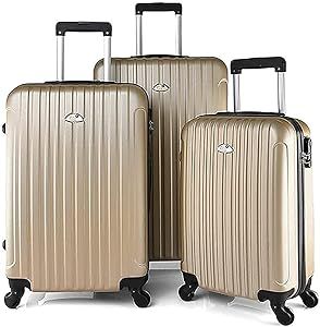 مجموعة شنط سفر متينة مكونة من 3 شنط من نيو ترافيل