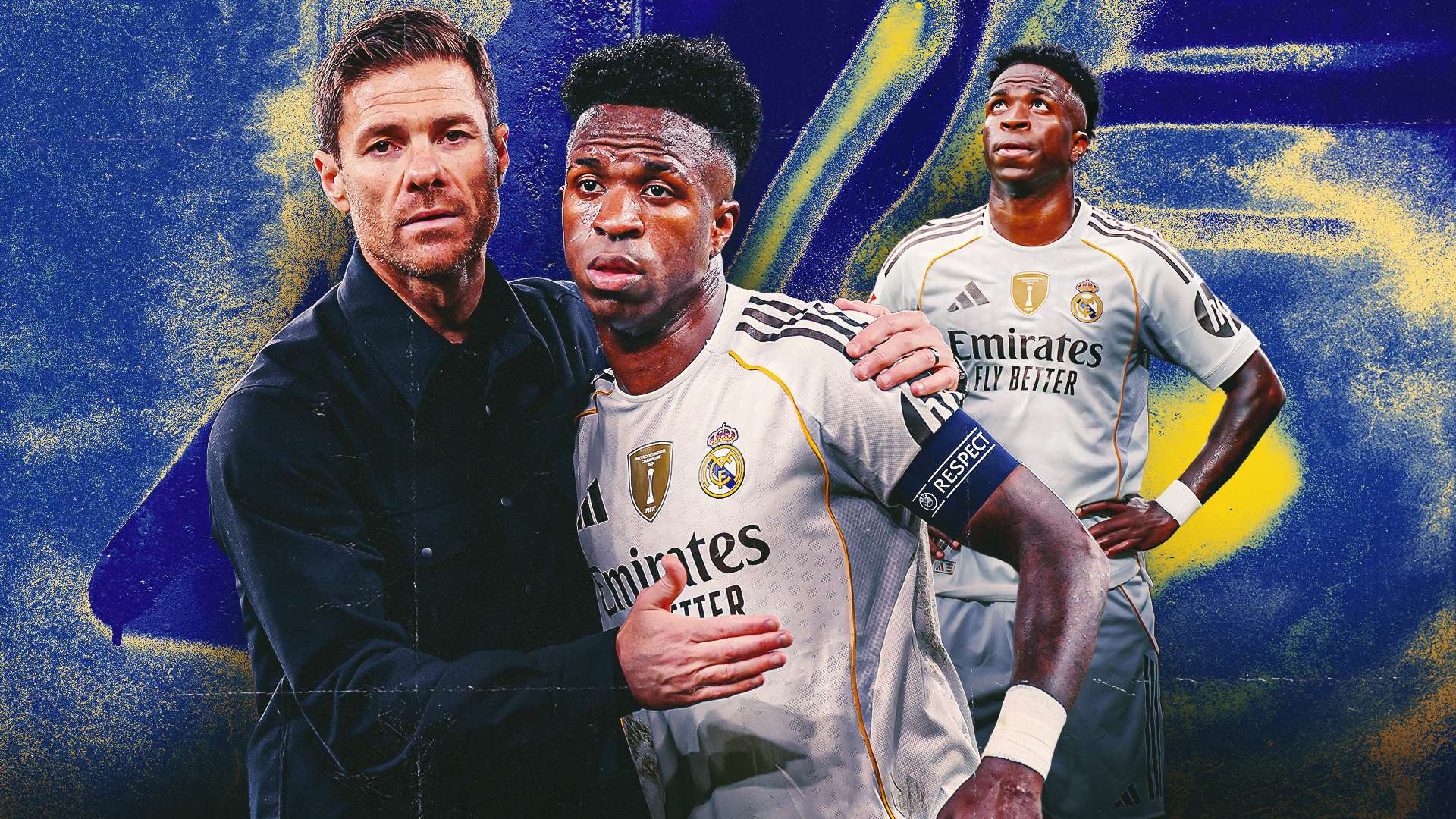 Vinicius Junior Xabi Alonso Real Madrid row GFX