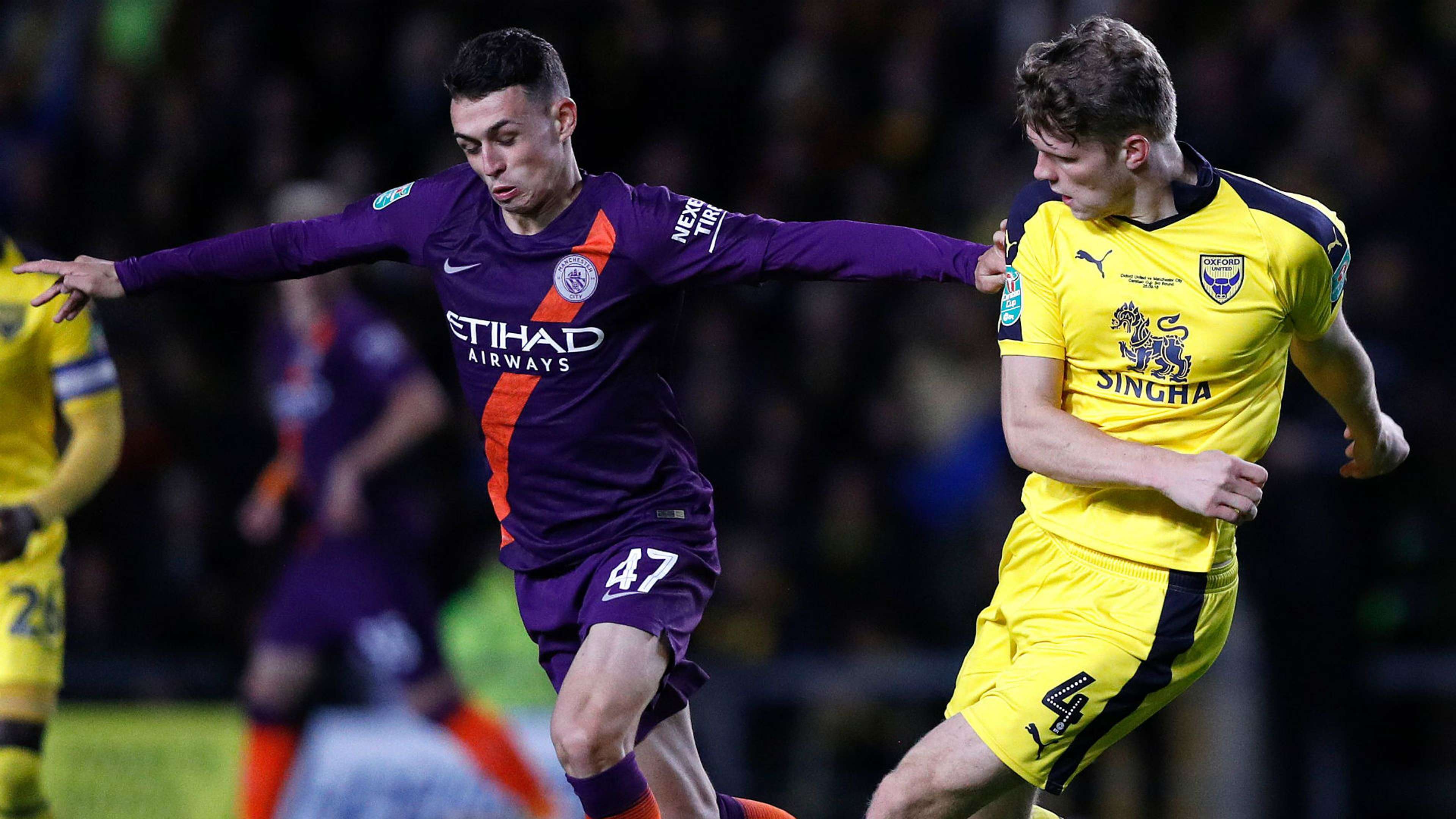 Phil Foden Rob Dickie Manchester City Oxford League Cup 25092018