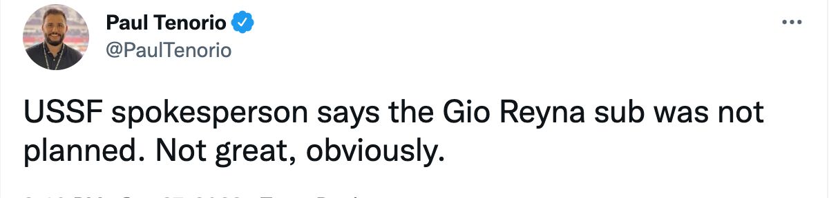 Gio Reyna tweet 2