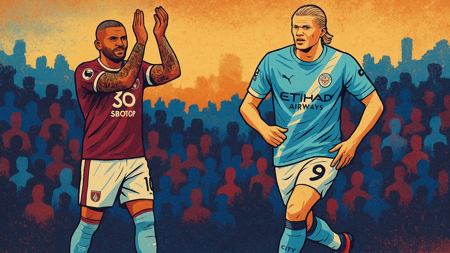 Haaland Kyle Walker Manchester City Burnley