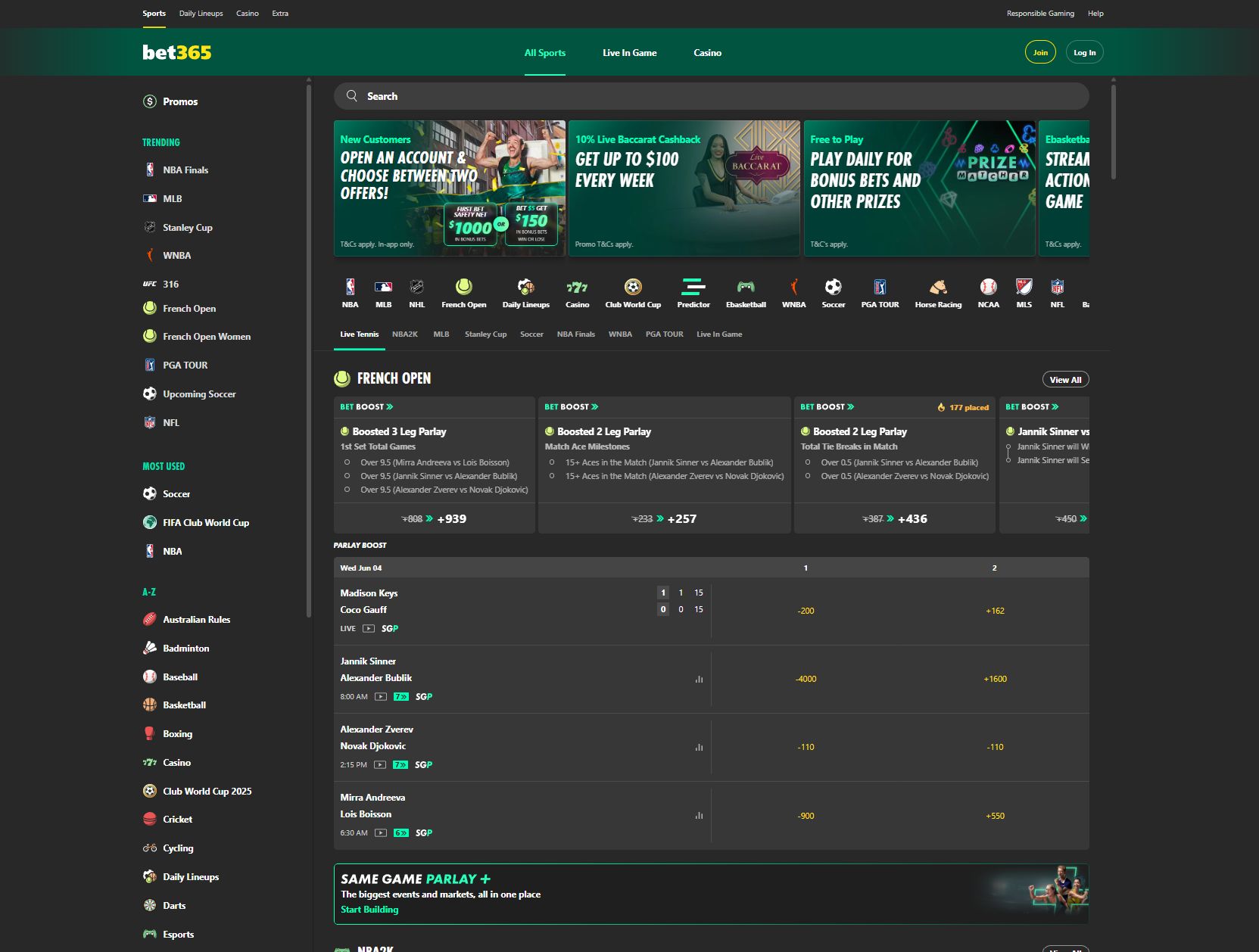 bet365 sports betting site