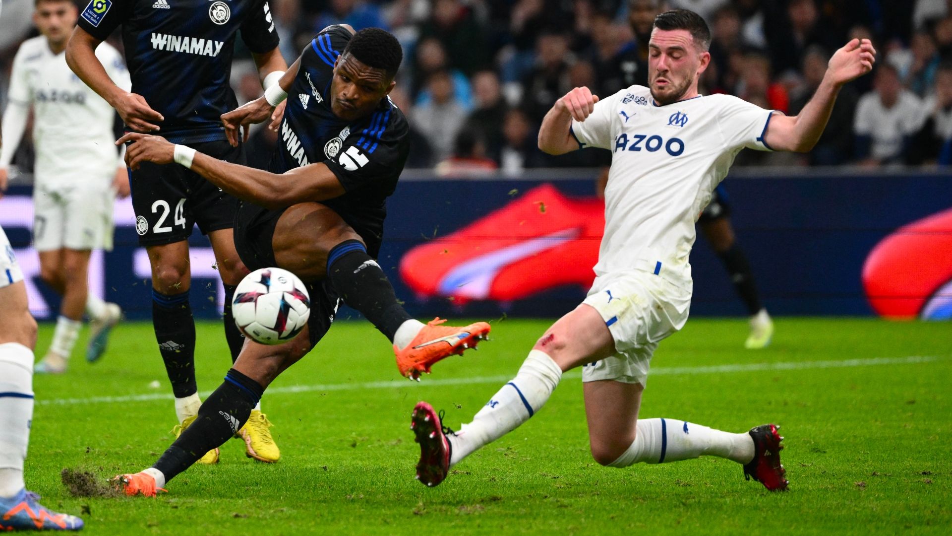 Gerzino Nyamsi Jordan Veretout Marseille Strasbourg Ligue 1