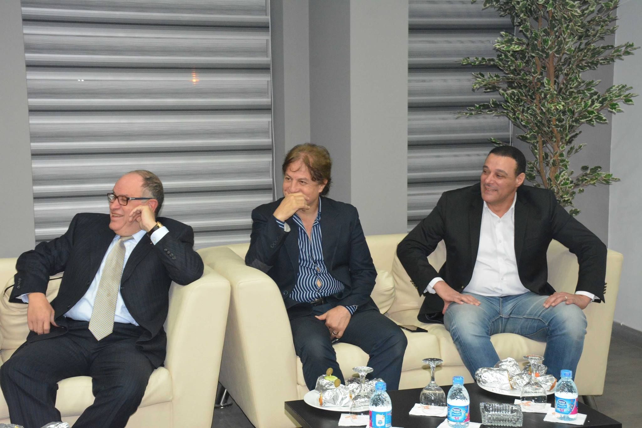 Meeting of the Football Association in the presence of Murtada Mansour Zamalek president and  Mahmoud Taher Al-Ahly president
