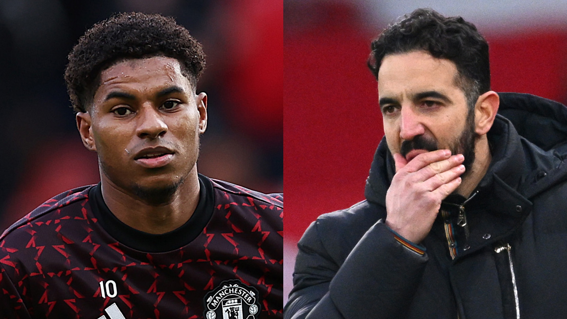 GOAL%20-%20Multiple%20Images%20-%202%20Split%20-%20Facebook(7) Marcus Rashford's Man Utd return! Outcast forward to take 'full part' in pre-season despite not speaking to Ruben Amorim