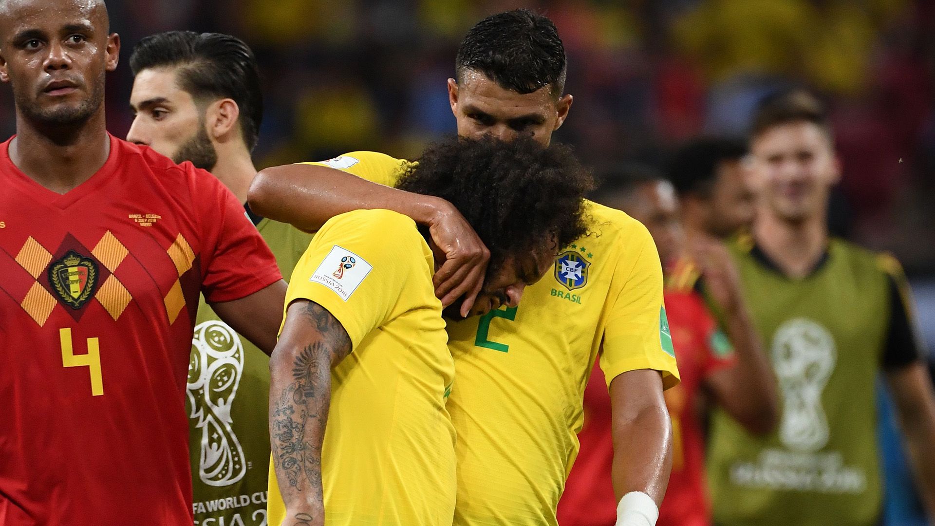 Marcelo Thiago Silva Brazil Belgium World Cup 06072018