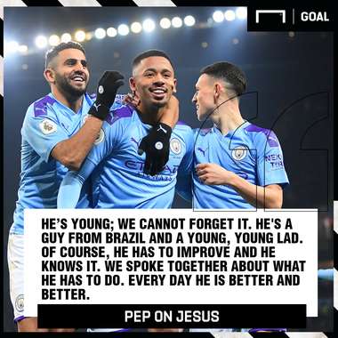 Pep Guardiola Gabriel Jesus Man City PS