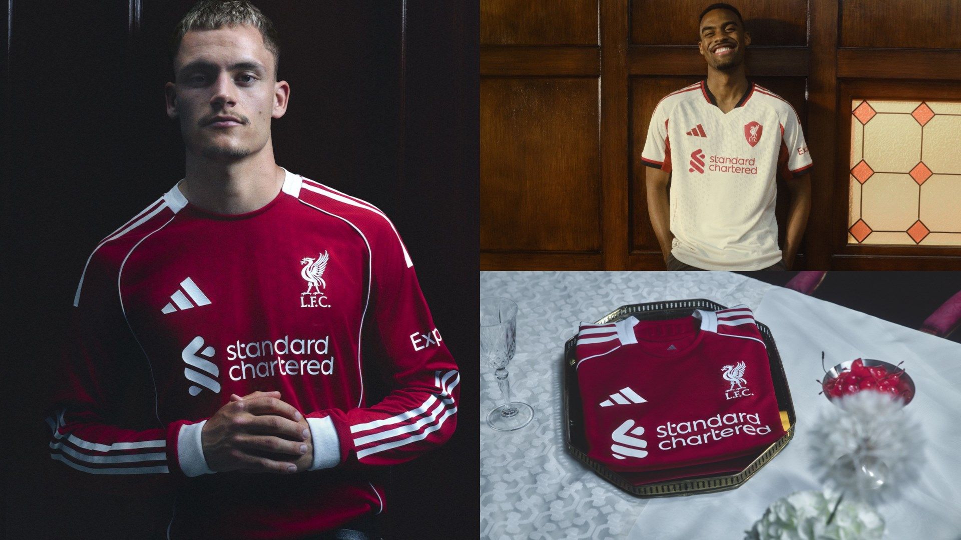 Liverpool home & away kits 25-26