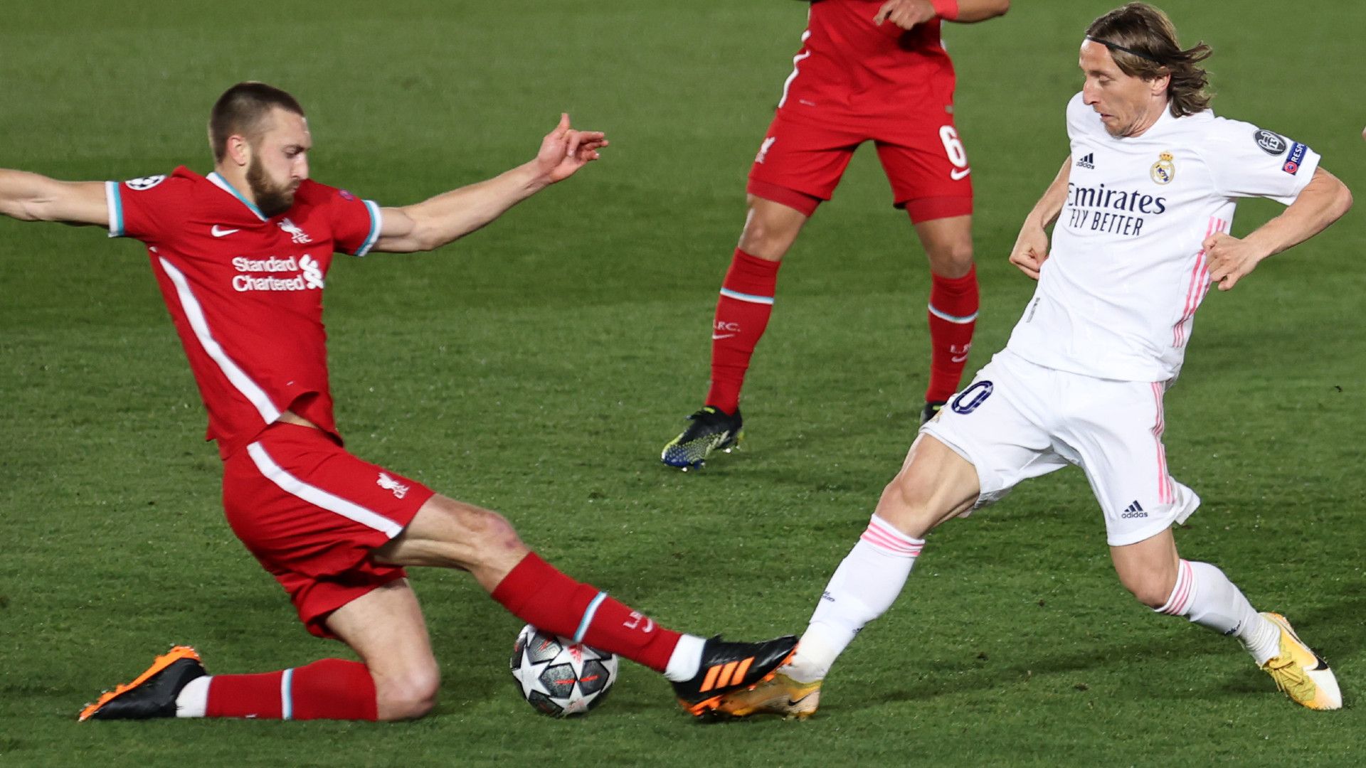 NATHANIEL PHILLIPS LIVERPOOL LUKA MODRIC REAL MADRID