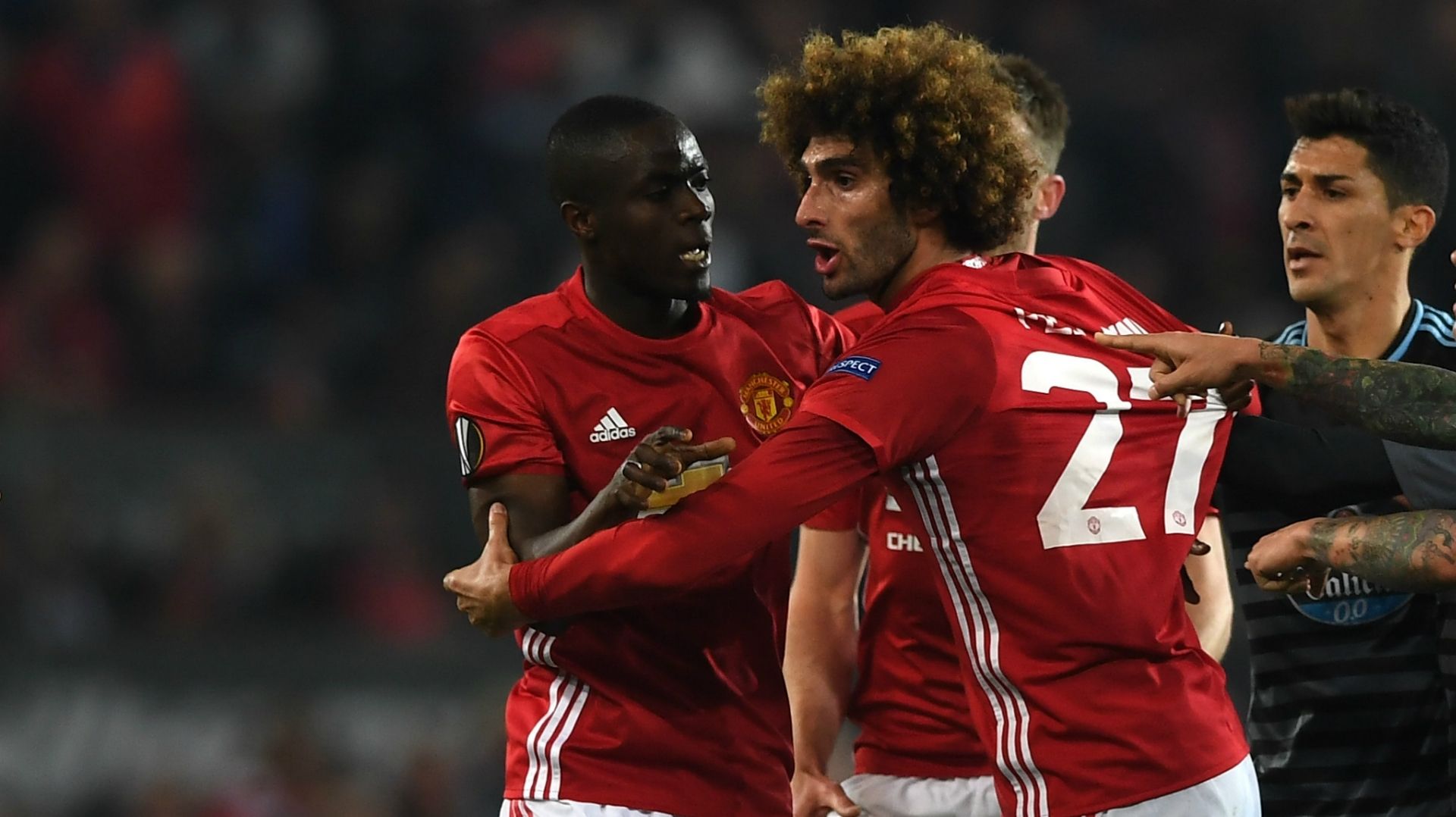 Eric Bailly Marouane Fellaini Manchester United Celta Vigo
