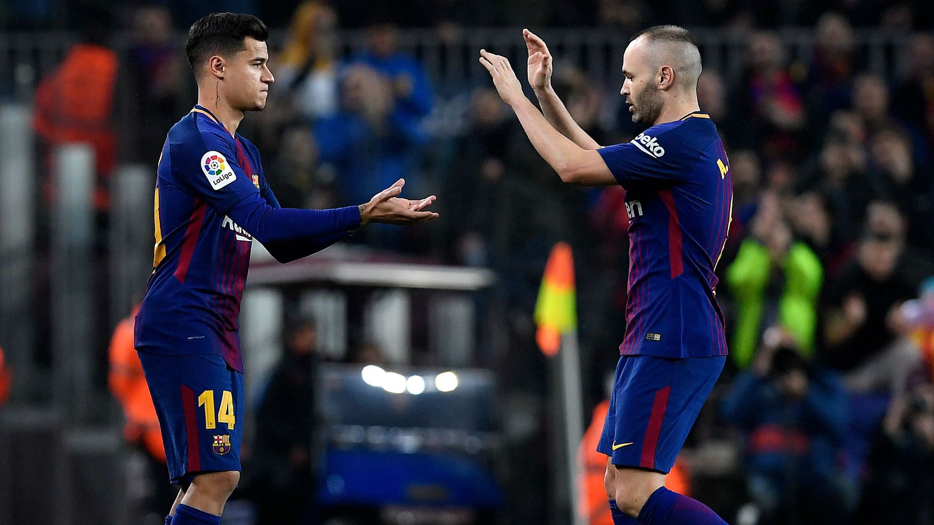 Philippe Coutinho Andres Iniesta Barcelona Copa del Rey