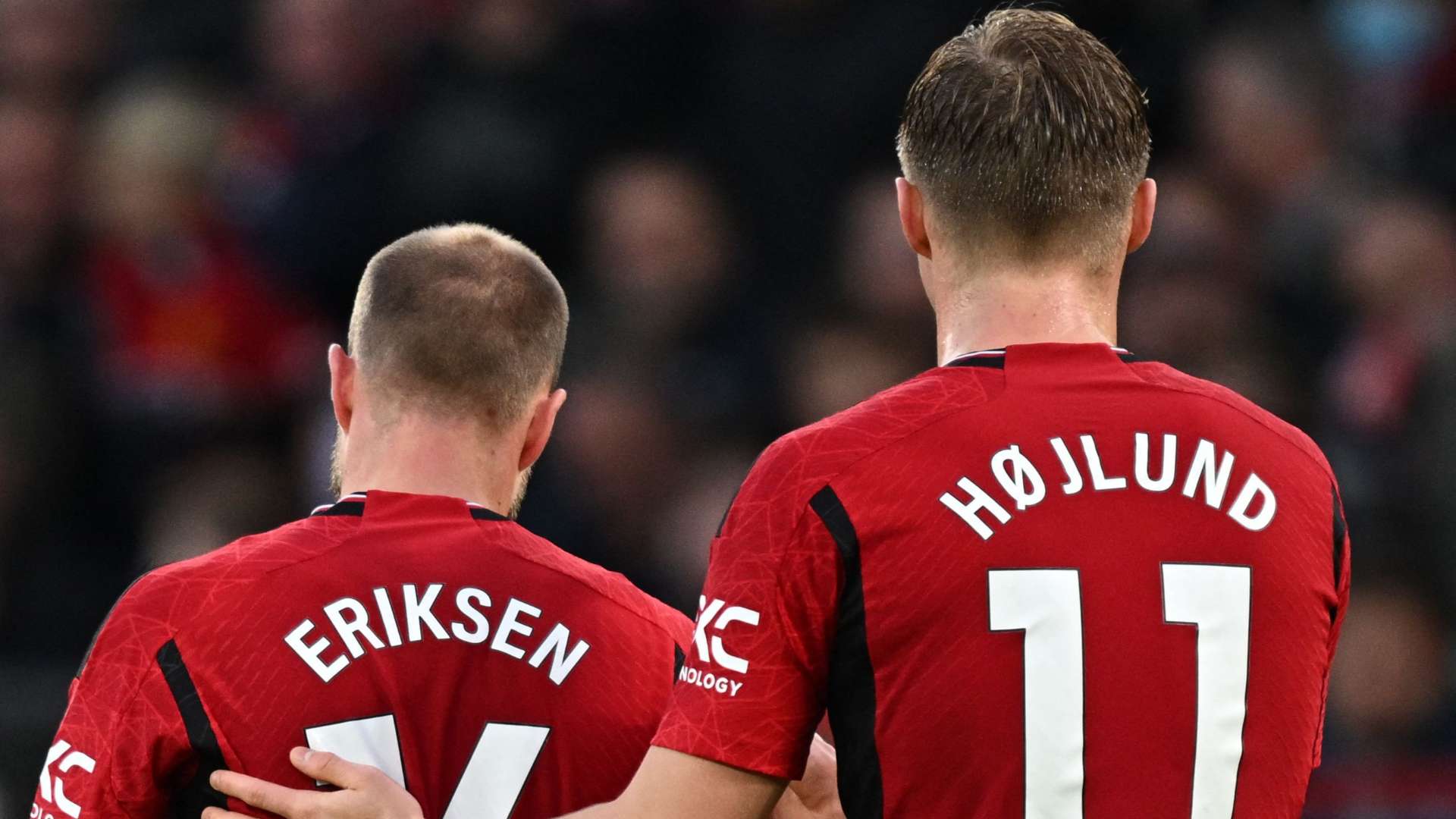 Christian Eriksen Rasmus Hojlund Manchester United 2023-24