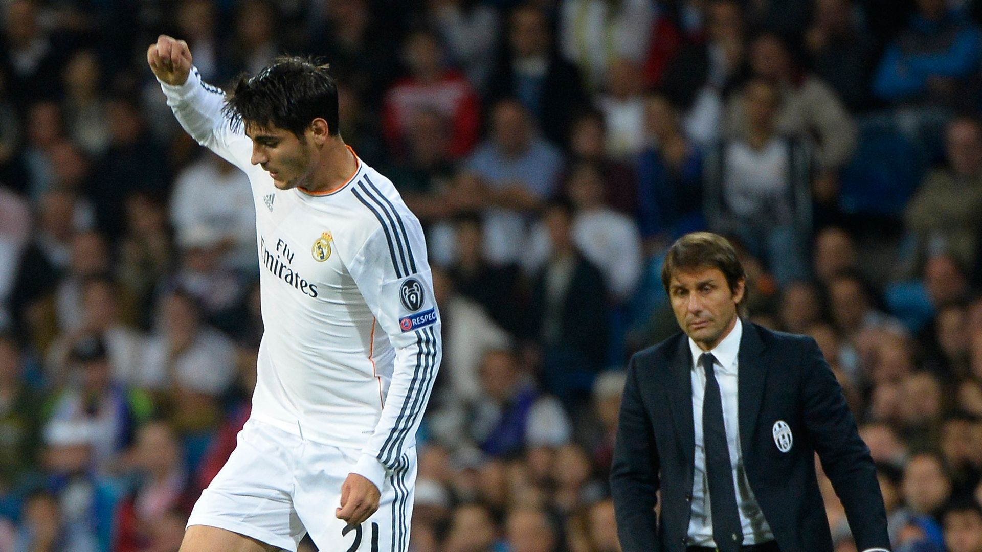 Álvaro Morata & Antonio Conte