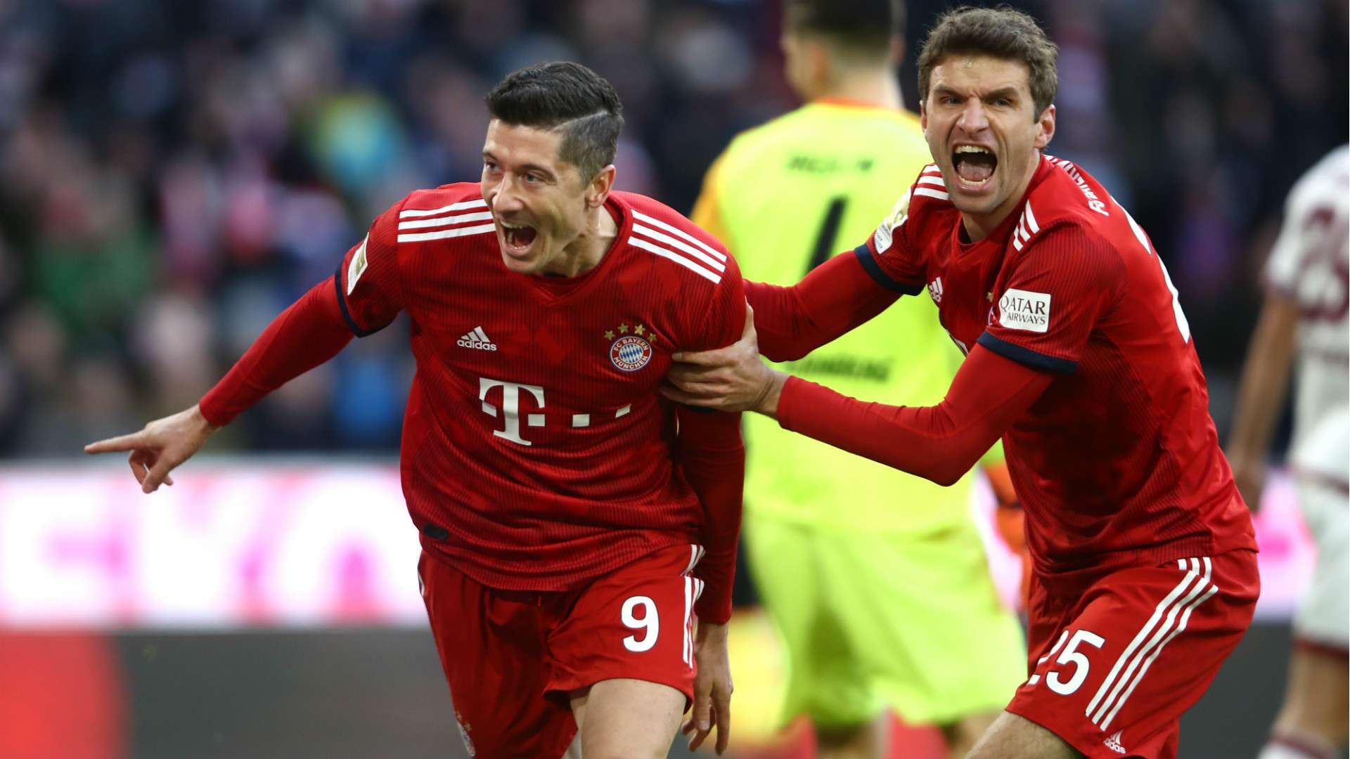 Thomas Muller Robert Lewandowski Bayern Munchen 1 FC Nurnberg Bundesliga 08122018