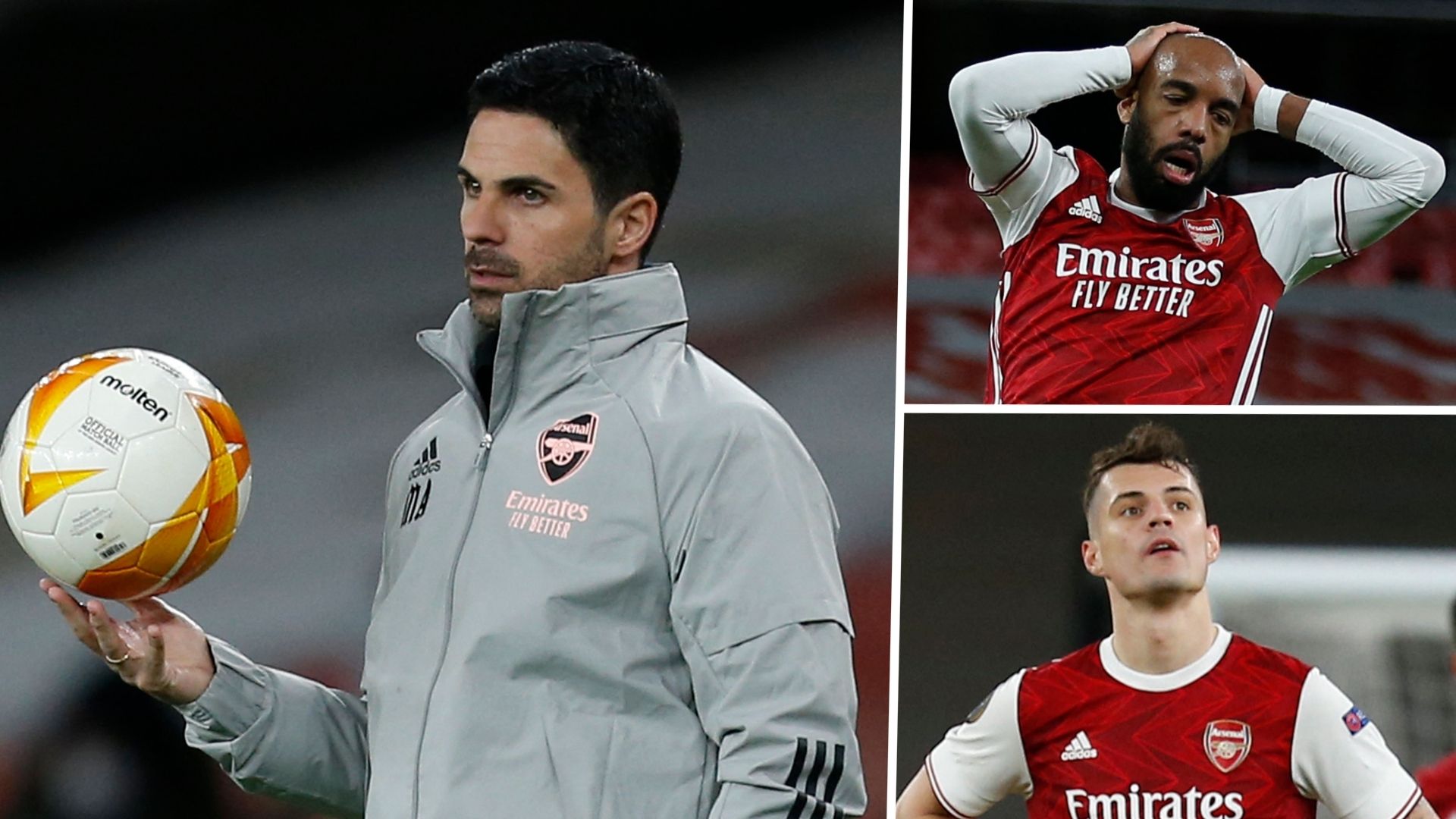 Arteta Lacazette Xhaka Arsenal GFX